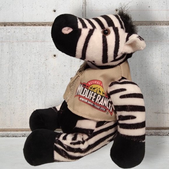 WildLife Ranch African Safari Texas Style Zebra in a Jacket 11" Plush 2002 - Picture 8 of 10